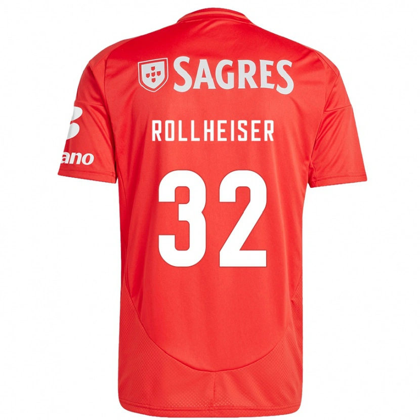 Danxen Herren Benjamín Rollheiser #32 Rot Weiß Heimtrikot Trikot 2024/25 T-Shirt