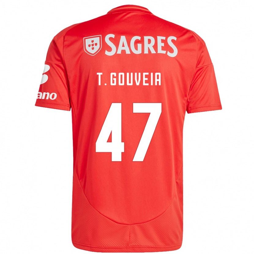 Danxen Herren Tiago Gouveia #47 Rot Weiß Heimtrikot Trikot 2024/25 T-Shirt