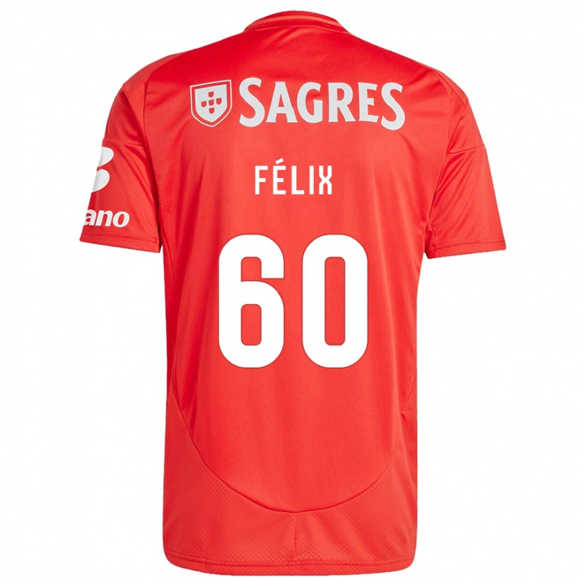 Danxen Herren Nuno Félix #60 Rot Weiß Heimtrikot Trikot 2024/25 T-Shirt