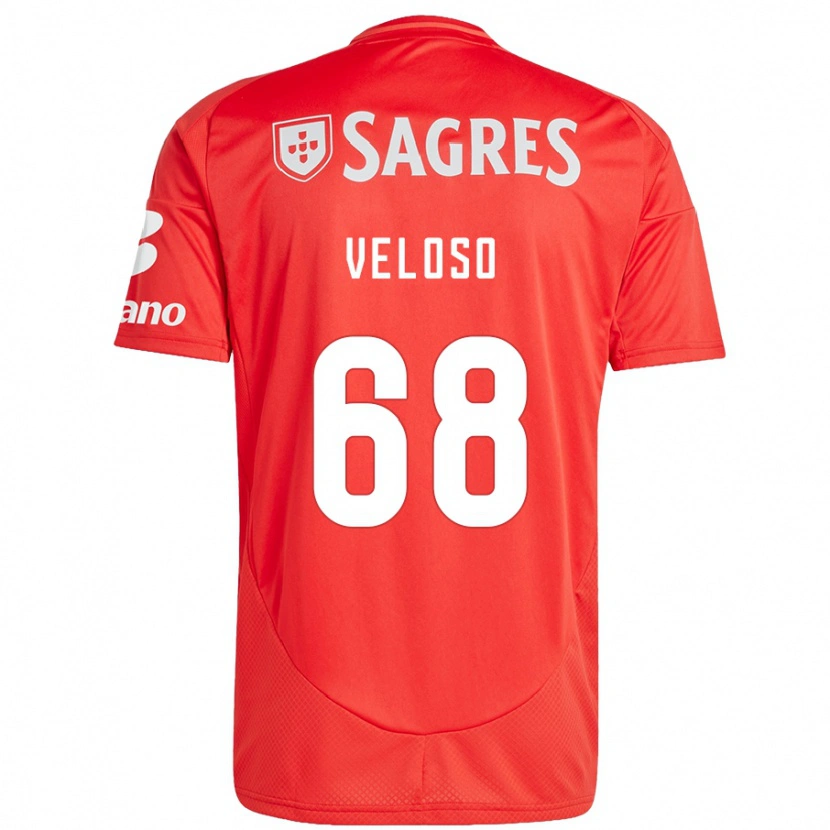 Danxen Herren João Veloso #68 Rot Weiß Heimtrikot Trikot 2024/25 T-Shirt