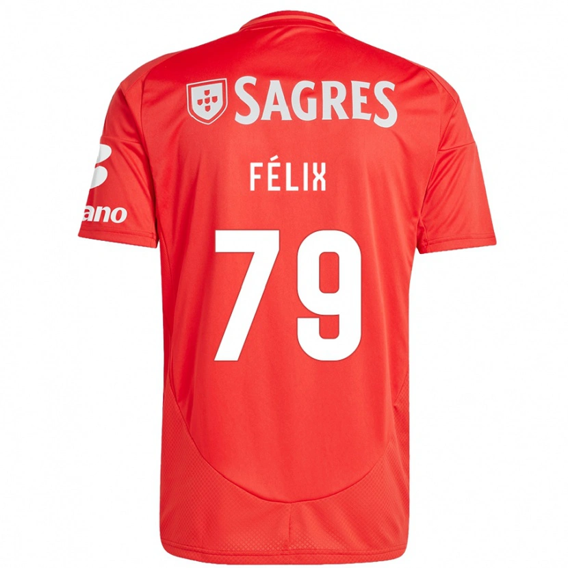 Danxen Herren Hugo Félix #79 Rot Weiß Heimtrikot Trikot 2024/25 T-Shirt
