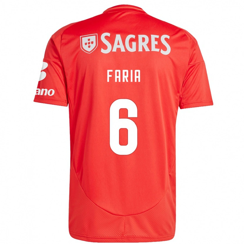Danxen Herren Andreia Faria #6 Rot Weiß Heimtrikot Trikot 2024/25 T-Shirt