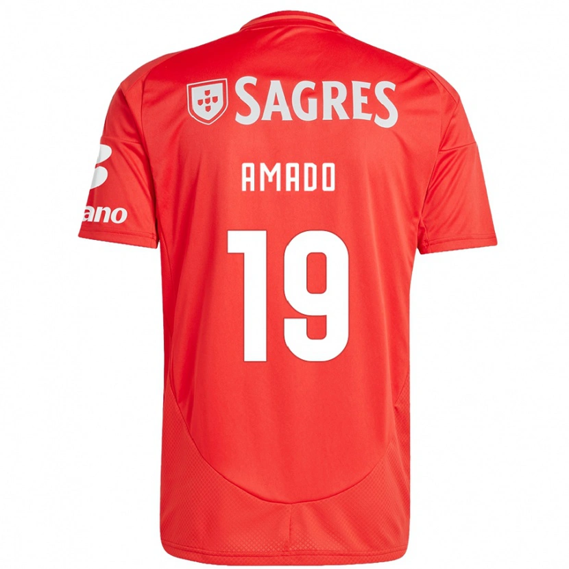Danxen Herren Catarina Amado #19 Rot Weiß Heimtrikot Trikot 2024/25 T-Shirt