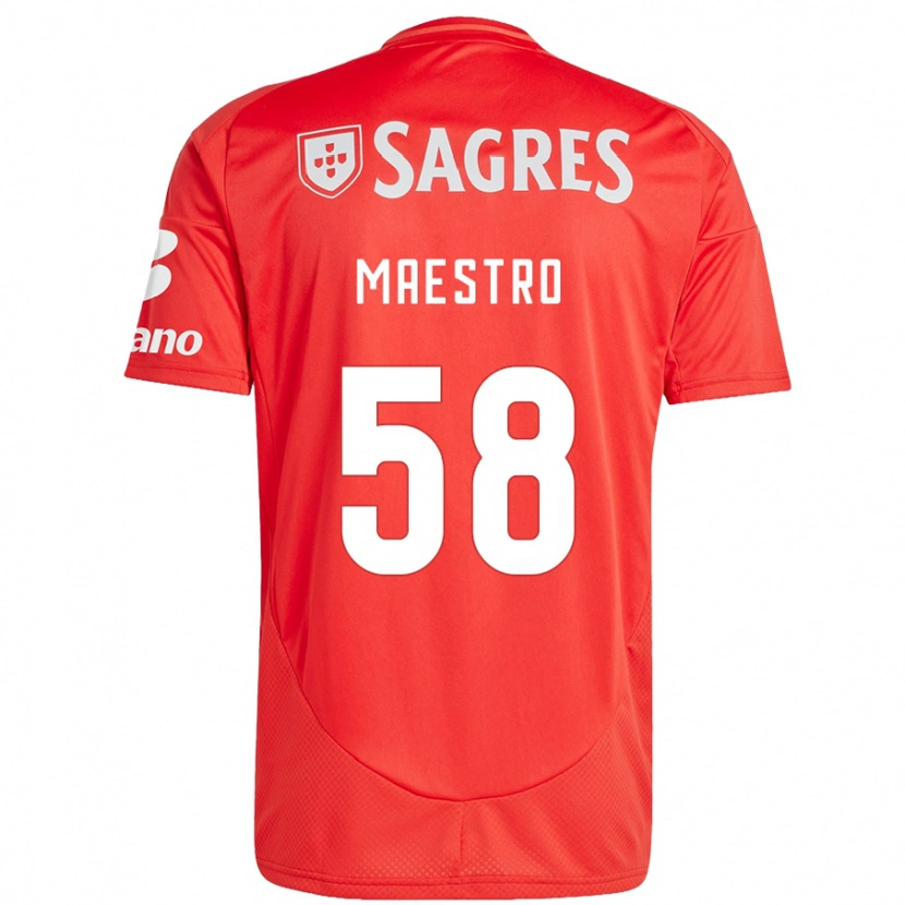 Danxen Herren Maestro #58 Rot Weiß Heimtrikot Trikot 2024/25 T-Shirt