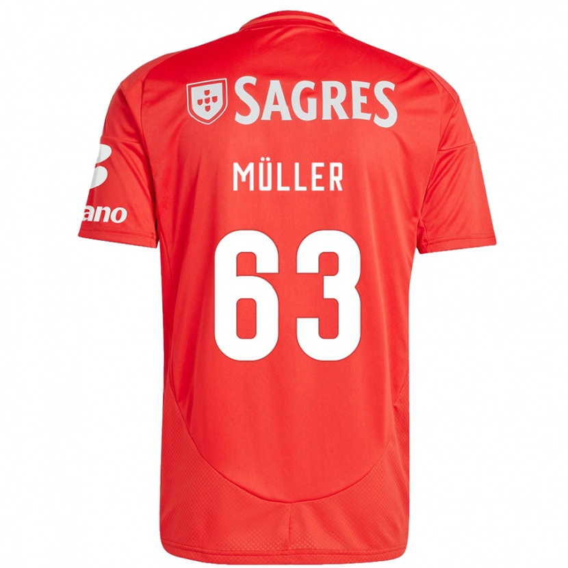 Danxen Herren José Müller #63 Rot Weiß Heimtrikot Trikot 2024/25 T-Shirt