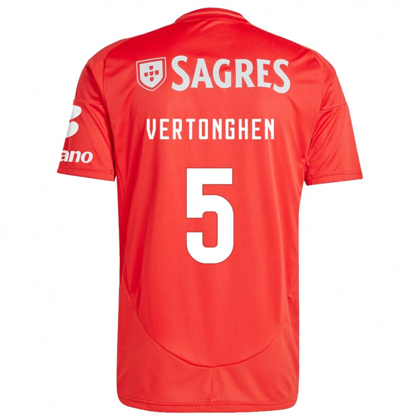 Danxen Herren Jan Vertonghen #5 Rot Weiß Heimtrikot Trikot 2024/25 T-Shirt