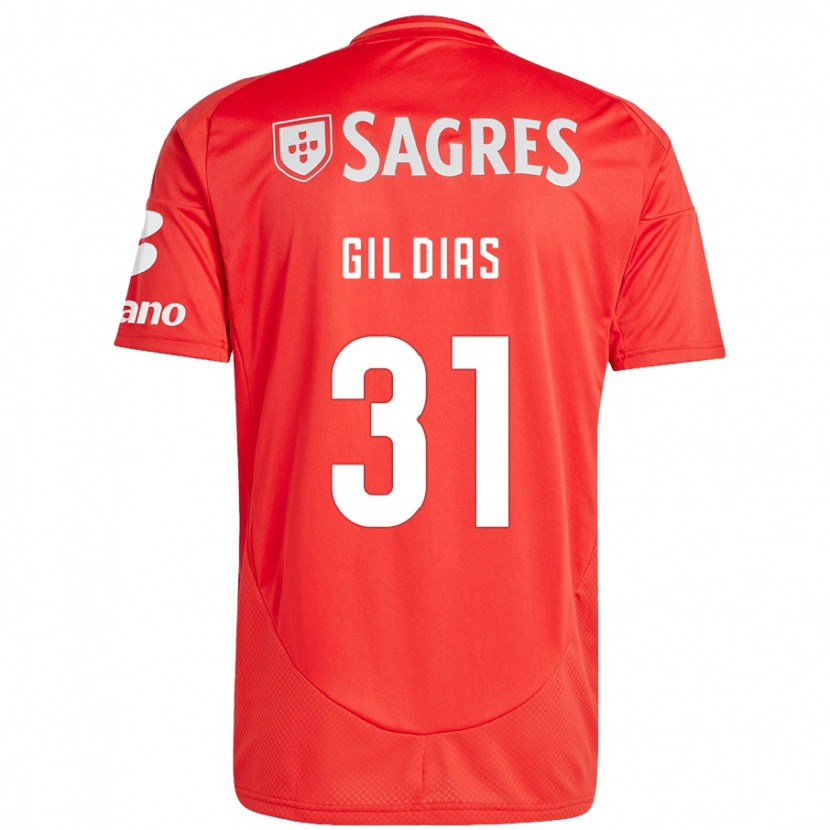 Danxen Herren Gil Dias #31 Rot Weiß Heimtrikot Trikot 2024/25 T-Shirt