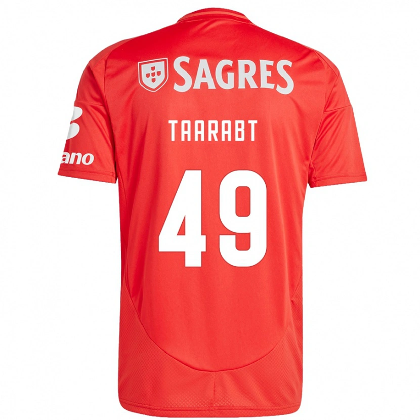 Danxen Herren Adel Taarabt #49 Rot Weiß Heimtrikot Trikot 2024/25 T-Shirt