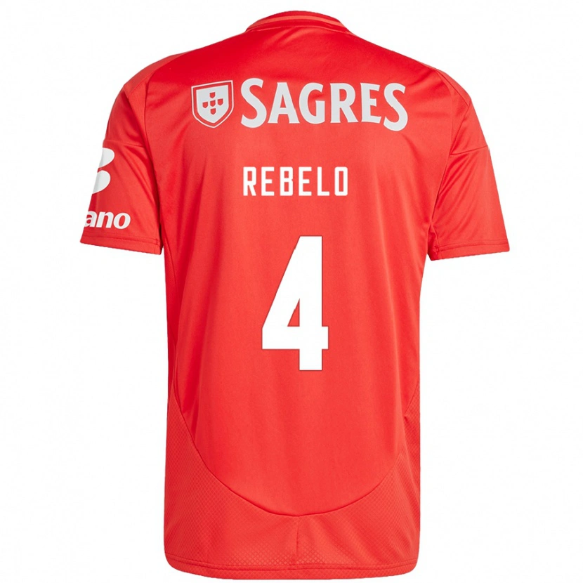 Danxen Herren Silvia Rebelo #4 Rot Weiß Heimtrikot Trikot 2024/25 T-Shirt