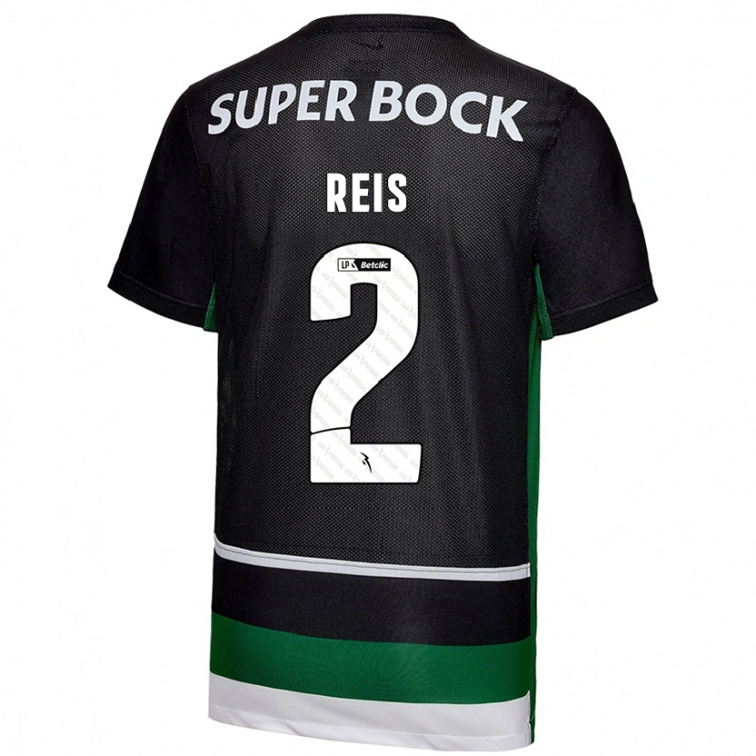 Danxen Herren Matheus Reis #2 Schwarz Weiß Grün Heimtrikot Trikot 2024/25 T-Shirt