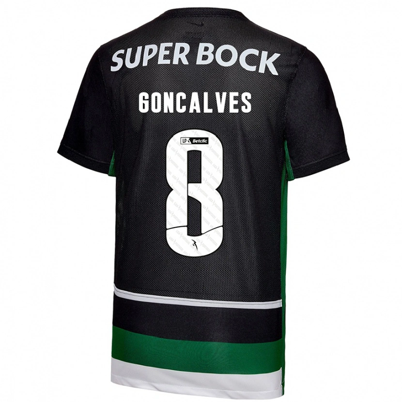 Danxen Herren Pedro Gonçalves #8 Schwarz Weiß Grün Heimtrikot Trikot 2024/25 T-Shirt