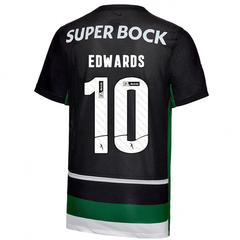 Danxen Herren Marcus Edwards #10 Schwarz Weiß Grün Heimtrikot Trikot 2024/25 T-Shirt