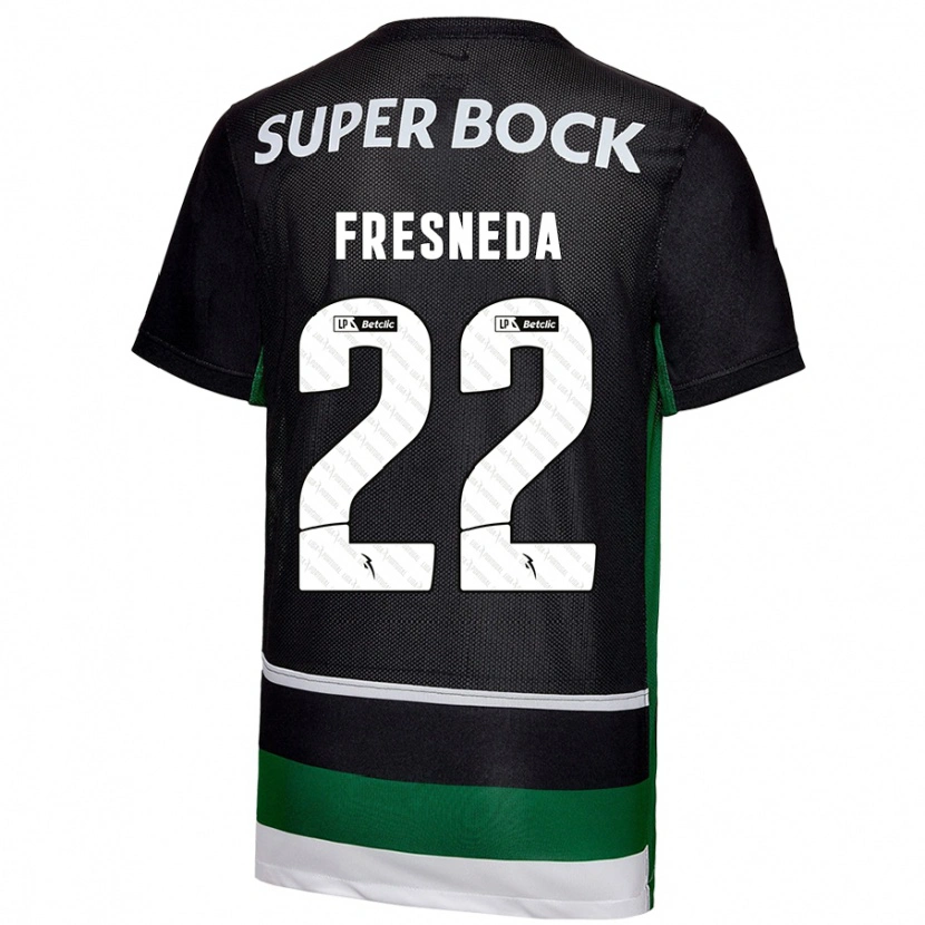 Danxen Herren Iván Fresneda #22 Schwarz Weiß Grün Heimtrikot Trikot 2024/25 T-Shirt