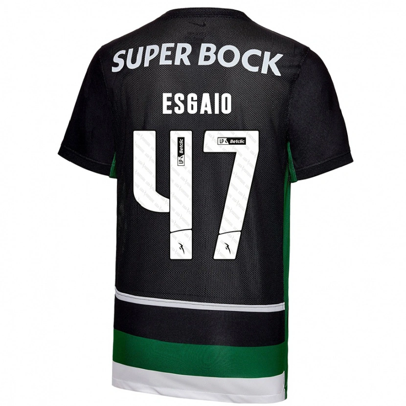 Danxen Herren Ricardo Esgaio #47 Schwarz Weiß Grün Heimtrikot Trikot 2024/25 T-Shirt