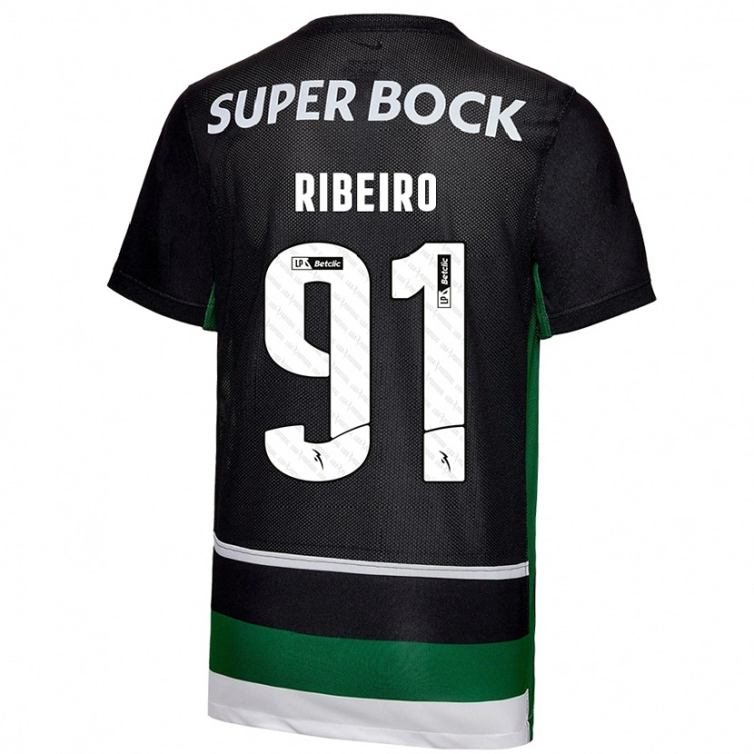 Danxen Herren Rodrigo Ribeiro #91 Schwarz Weiß Grün Heimtrikot Trikot 2024/25 T-Shirt