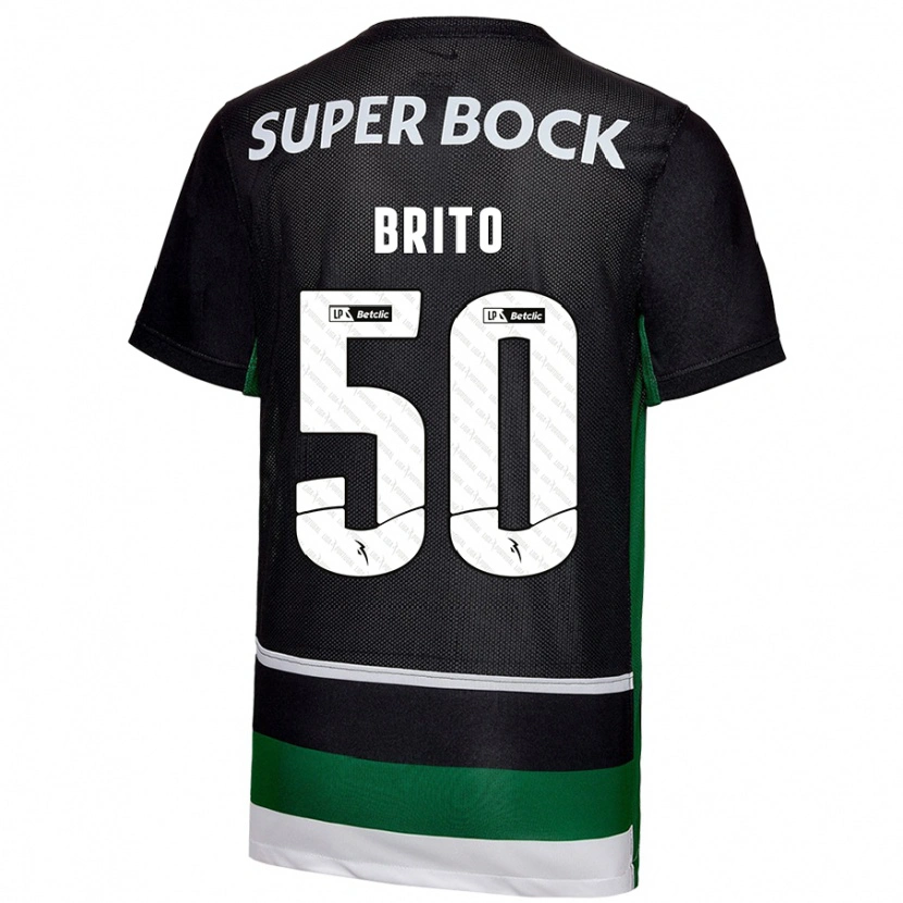Danxen Herren Alexandre Brito #50 Schwarz Weiß Grün Heimtrikot Trikot 2024/25 T-Shirt