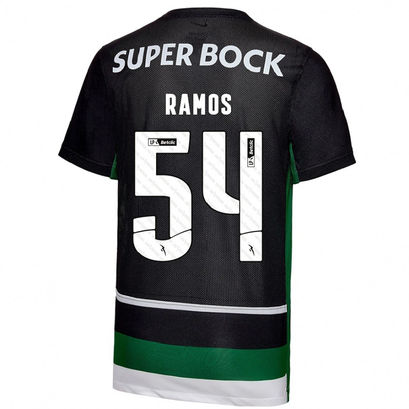 Danxen Herren Bruno Ramos #54 Schwarz Weiß Grün Heimtrikot Trikot 2024/25 T-Shirt