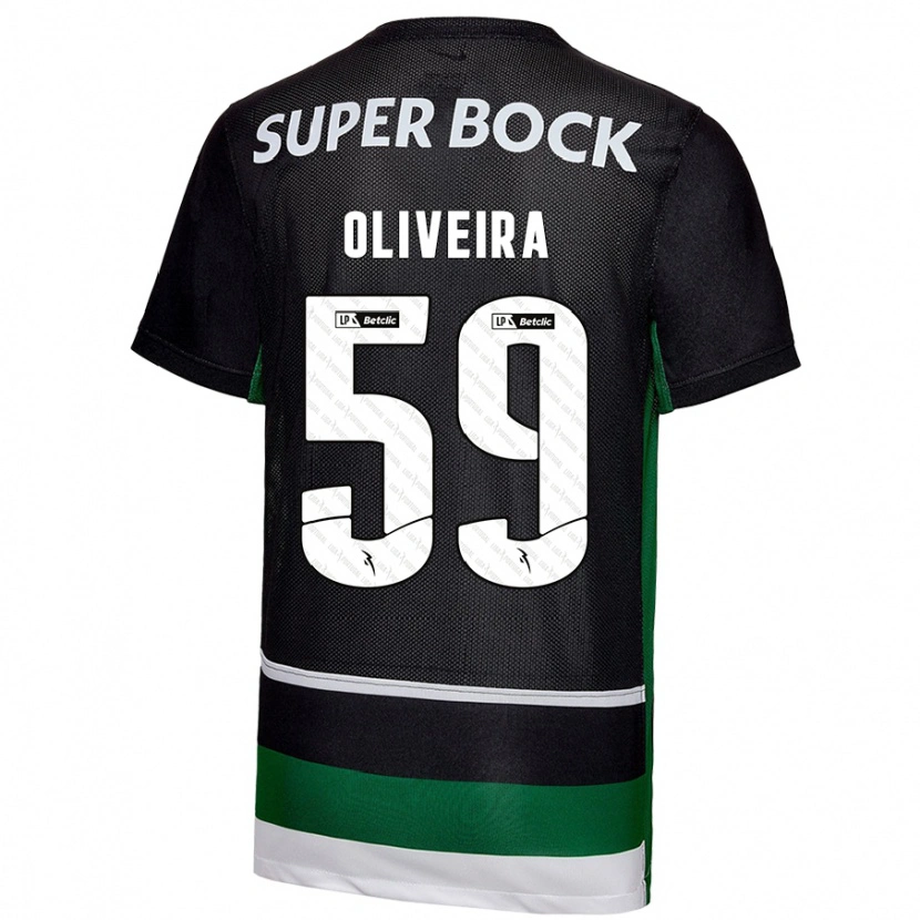 Danxen Herren Kauã Oliveira #59 Schwarz Weiß Grün Heimtrikot Trikot 2024/25 T-Shirt