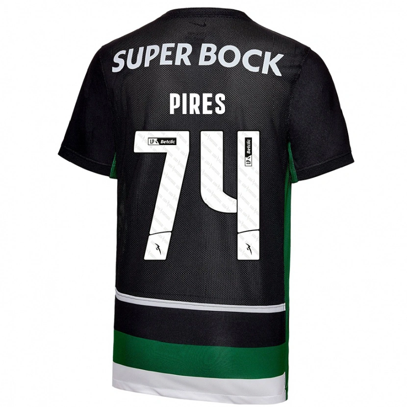Danxen Herren Guilherme Pires #74 Schwarz Weiß Grün Heimtrikot Trikot 2024/25 T-Shirt
