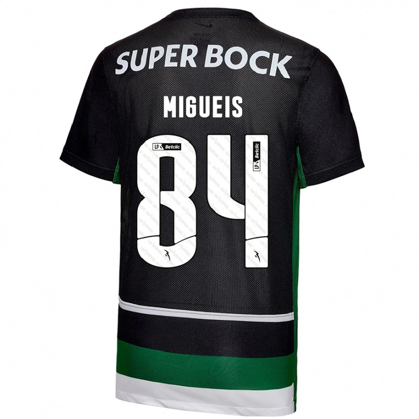 Danxen Herren Pedro Miguéis #84 Schwarz Weiß Grün Heimtrikot Trikot 2024/25 T-Shirt
