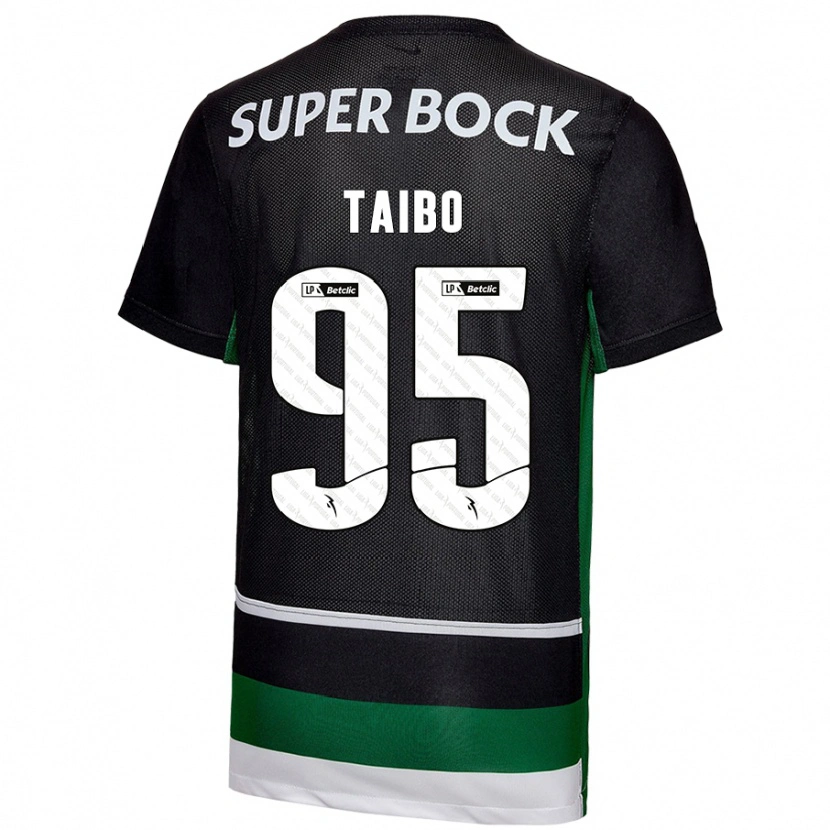 Danxen Herren Lucas Taibo #95 Schwarz Weiß Grün Heimtrikot Trikot 2024/25 T-Shirt