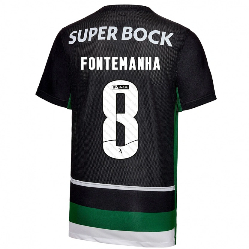 Danxen Herren Rita Fontemanha #8 Schwarz Weiß Grün Heimtrikot Trikot 2024/25 T-Shirt
