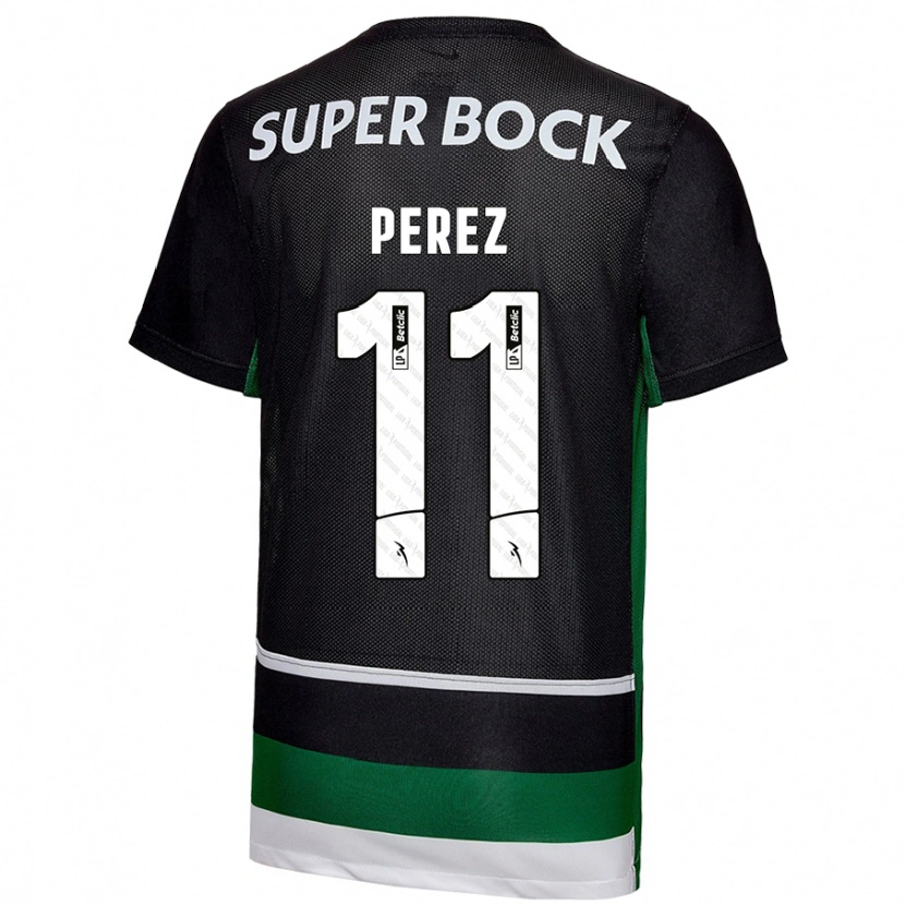 Danxen Herren Brenda Pérez #11 Schwarz Weiß Grün Heimtrikot Trikot 2024/25 T-Shirt
