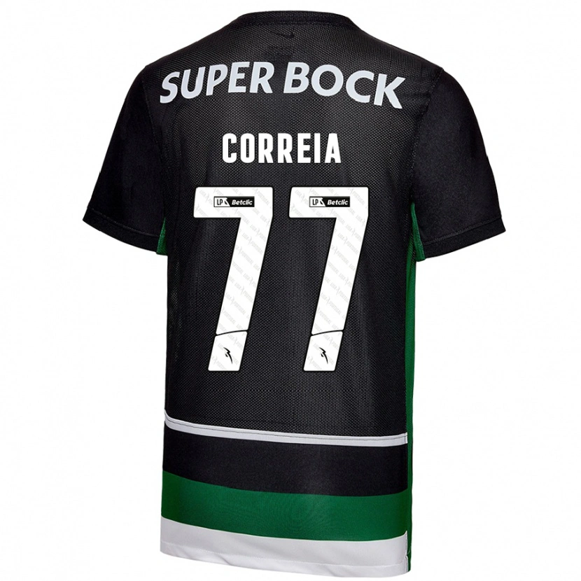 Danxen Herren Alícia Correia #77 Schwarz Weiß Grün Heimtrikot Trikot 2024/25 T-Shirt
