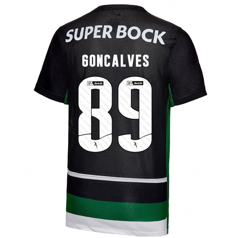 Danxen Herren André Gonçalves #89 Schwarz Weiß Grün Heimtrikot Trikot 2024/25 T-Shirt