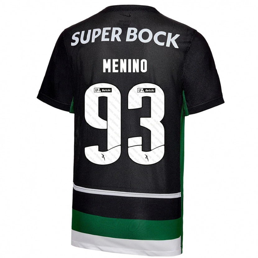 Danxen Herren Miguel Menino #93 Schwarz Weiß Grün Heimtrikot Trikot 2024/25 T-Shirt