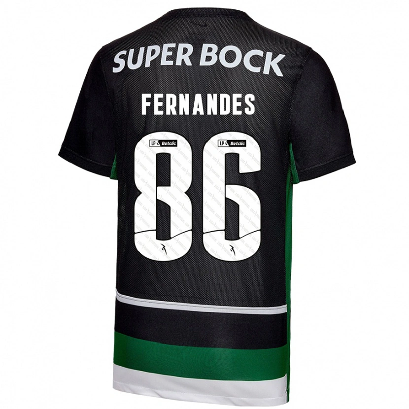 Danxen Herren Emanuel Fernandes #86 Schwarz Weiß Grün Heimtrikot Trikot 2024/25 T-Shirt