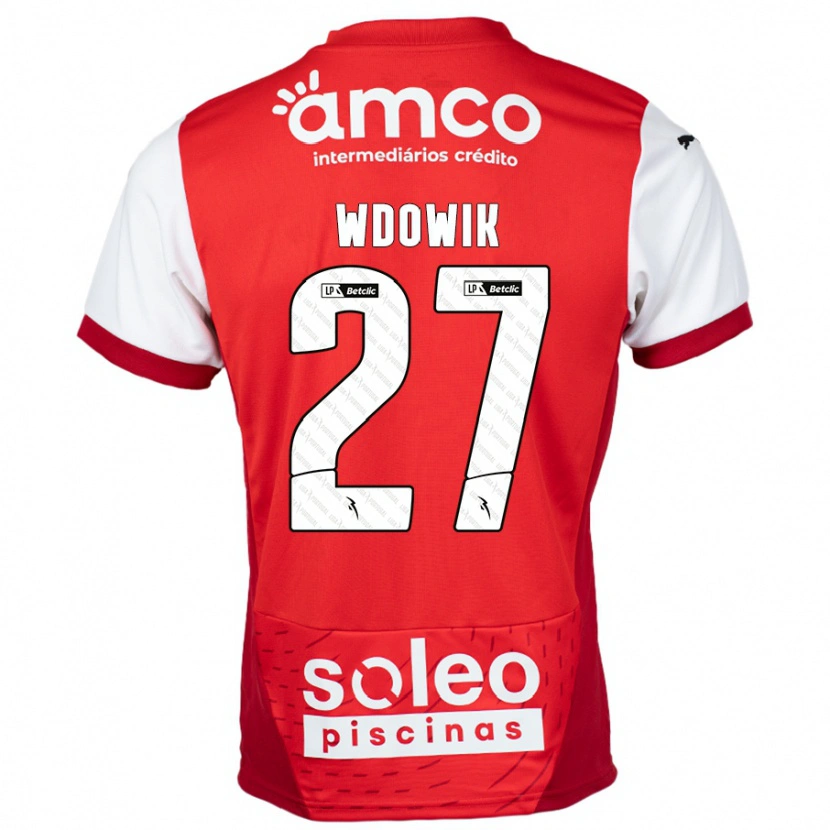 Danxen Herren Bartlomiej Wdowik #27 Rot Weiß Heimtrikot Trikot 2024/25 T-Shirt