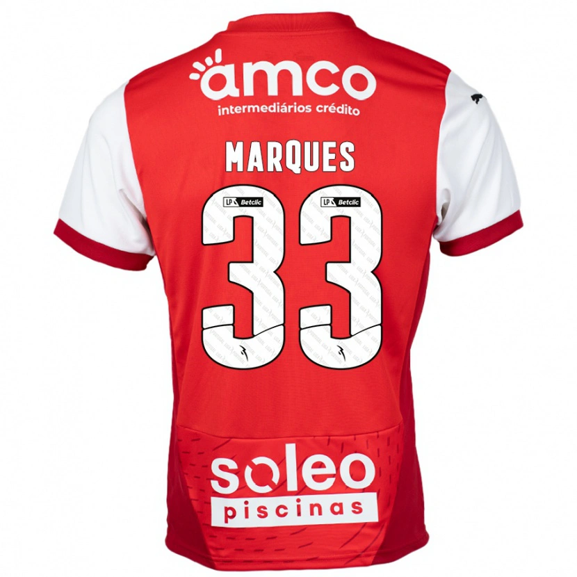 Danxen Herren João Marques #33 Rot Weiß Heimtrikot Trikot 2024/25 T-Shirt