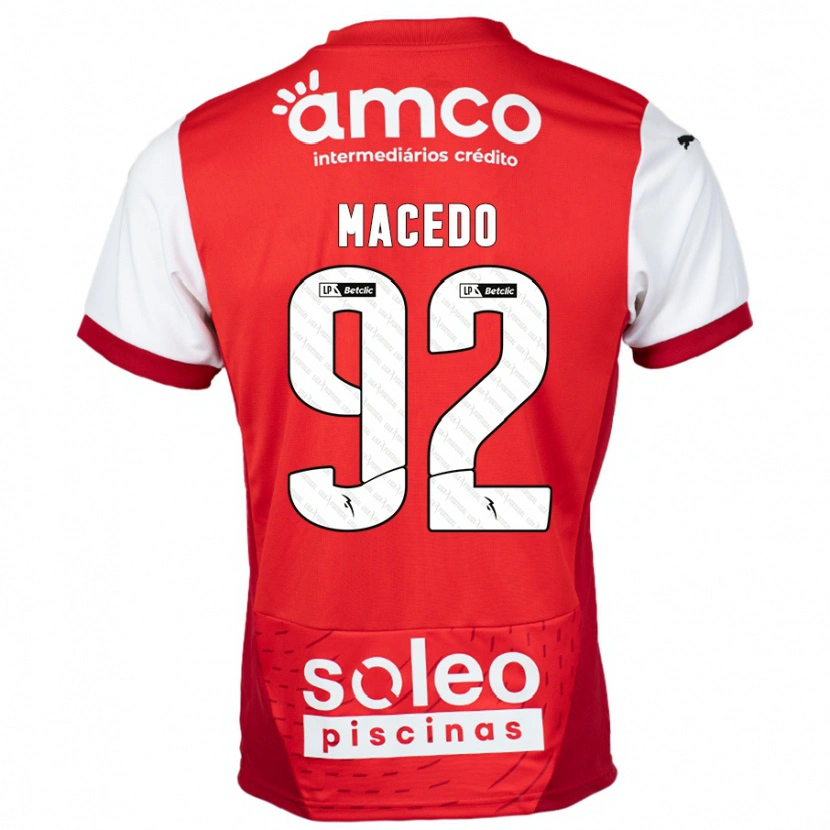 Danxen Herren Rodrigo Macedo #92 Rot Weiß Heimtrikot Trikot 2024/25 T-Shirt
