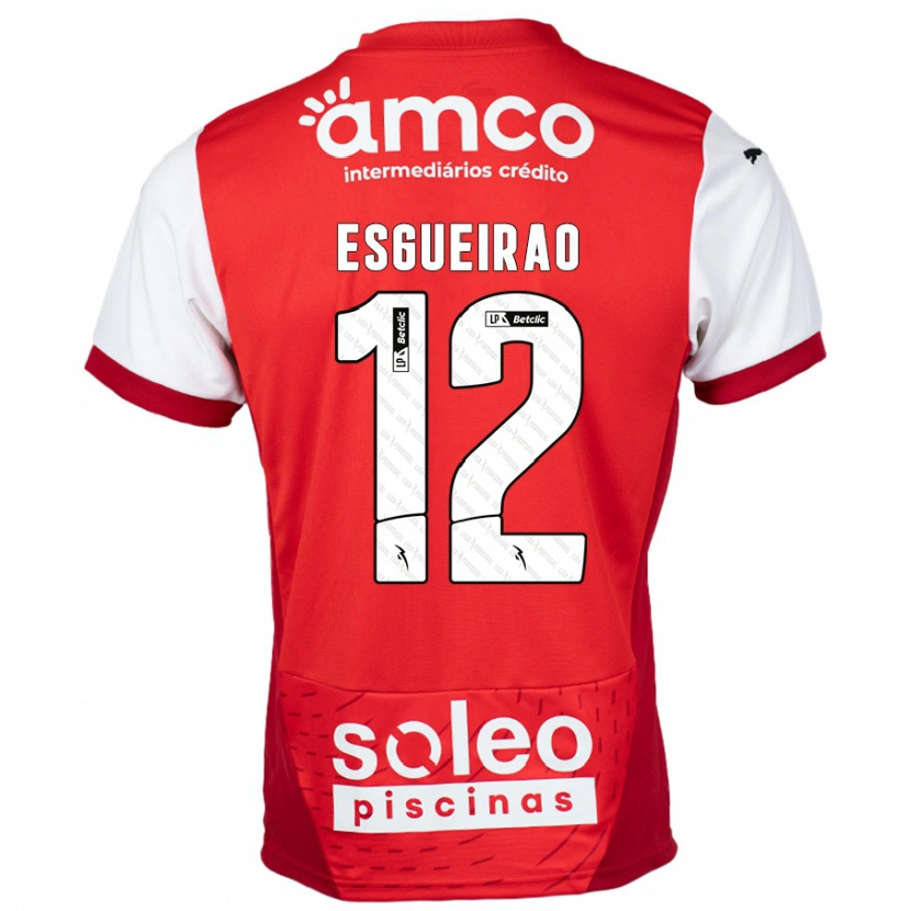 Danxen Herren Íris Esgueirão #12 Rot Weiß Heimtrikot Trikot 2024/25 T-Shirt