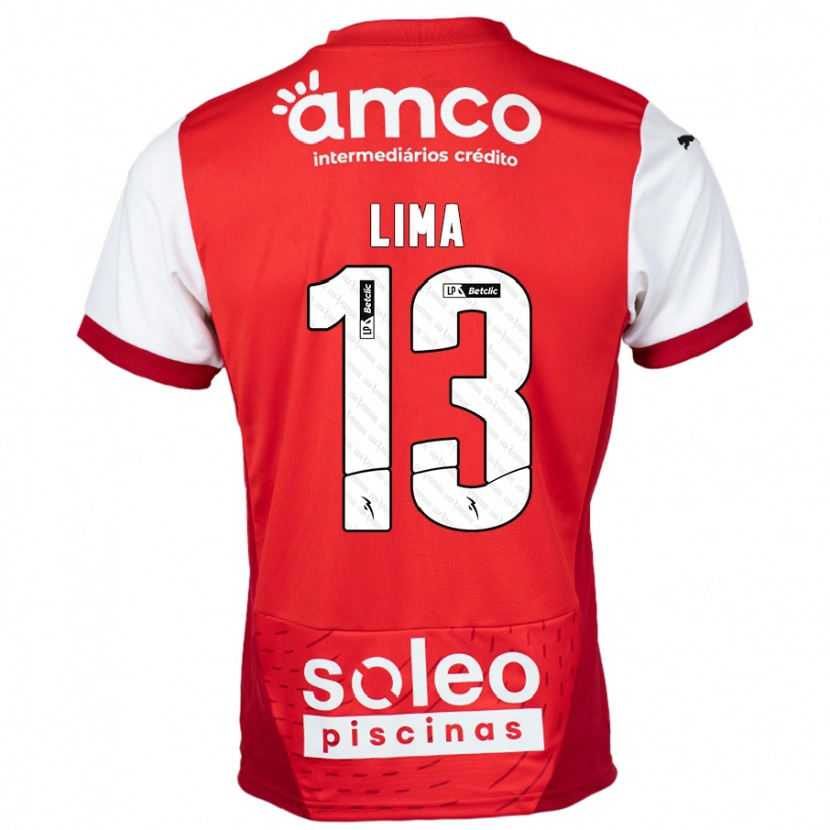 Danxen Herren Aline Lima #13 Rot Weiß Heimtrikot Trikot 2024/25 T-Shirt