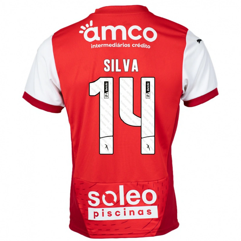 Danxen Herren Dolores Silva #14 Rot Weiß Heimtrikot Trikot 2024/25 T-Shirt