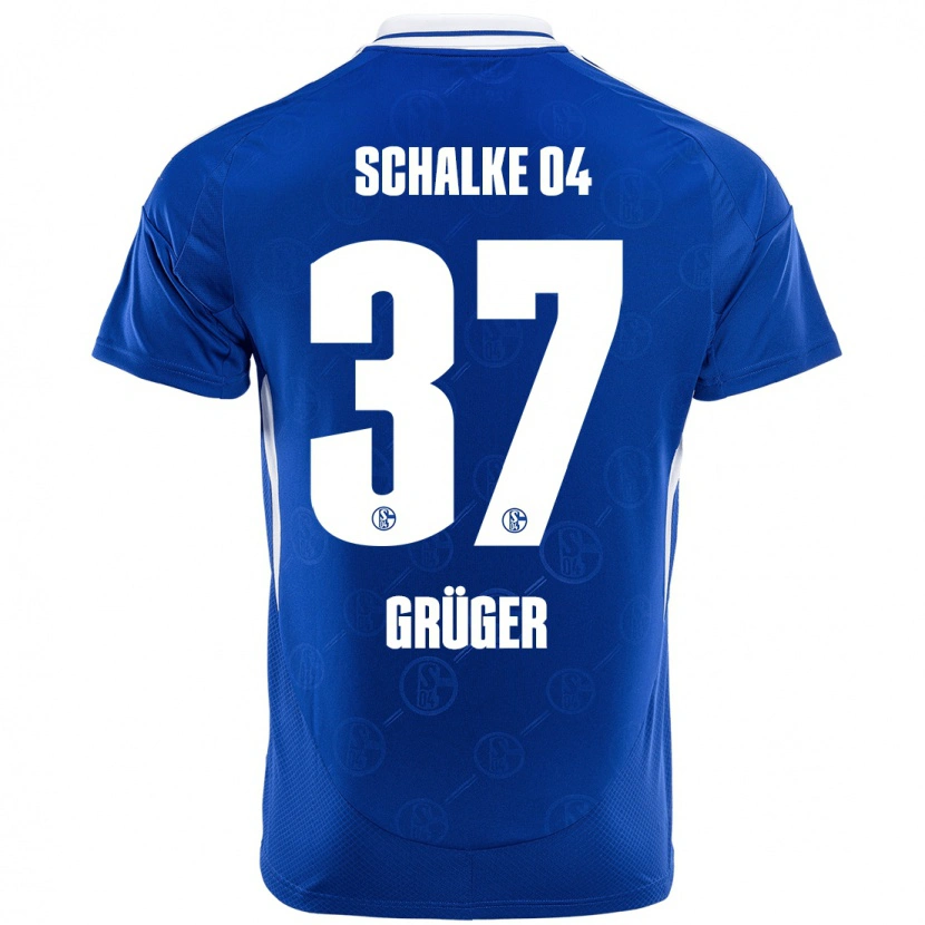 Danxen Herren Max Grüger #37 Königsblau Heimtrikot Trikot 2024/25 T-Shirt