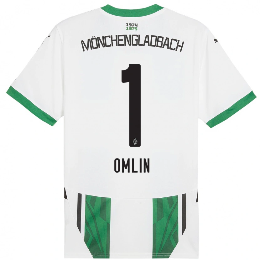 Danxen Herren Jonas Omlin #1 Weiß Grün Heimtrikot Trikot 2024/25 T-Shirt