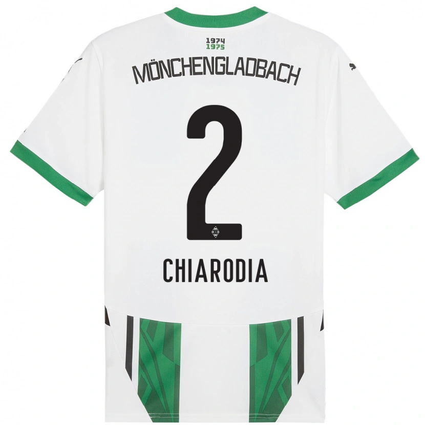 Danxen Herren Fabio Chiarodia #2 Weiß Grün Heimtrikot Trikot 2024/25 T-Shirt