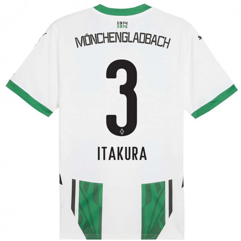 Danxen Herren Ko Itakura #3 Weiß Grün Heimtrikot Trikot 2024/25 T-Shirt