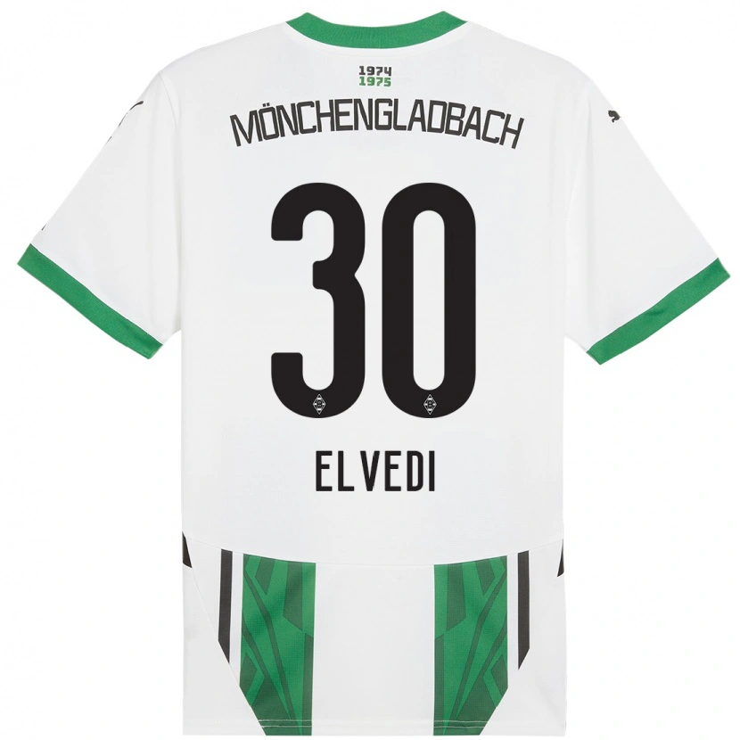 Danxen Herren Nico Elvedi #30 Weiß Grün Heimtrikot Trikot 2024/25 T-Shirt