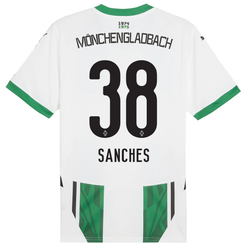 Danxen Herren Yvandro Borges Sanches #38 Weiß Grün Heimtrikot Trikot 2024/25 T-Shirt