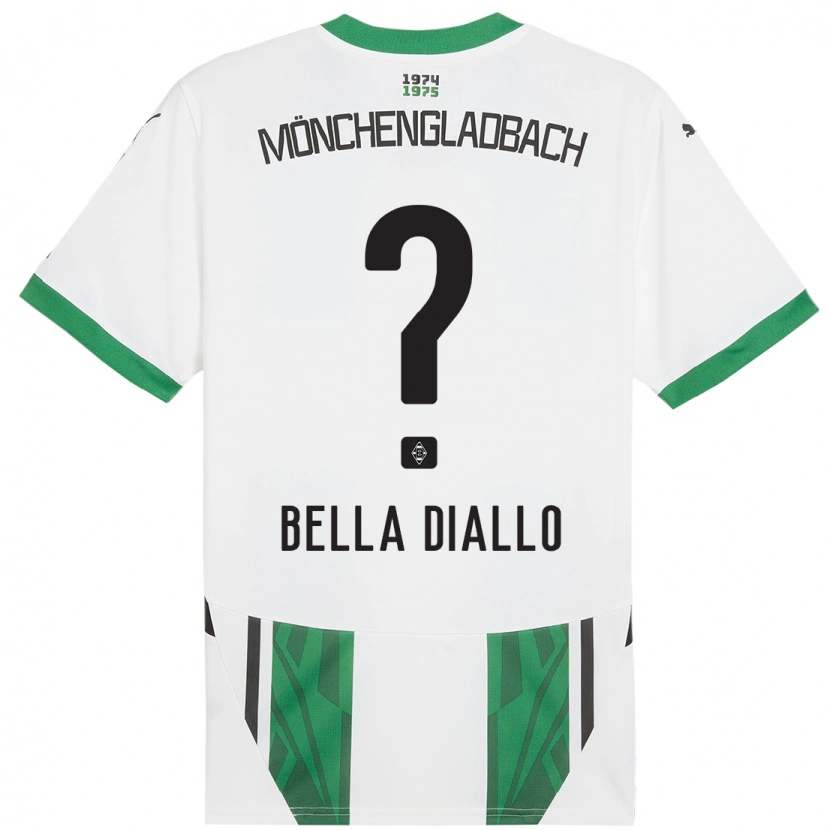 Danxen Herren Oumar Bella Diallo #0 Weiß Grün Heimtrikot Trikot 2024/25 T-Shirt