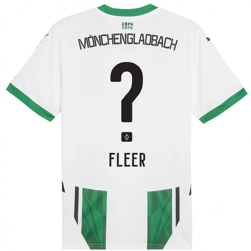 Danxen Herren Mattis Fleer #0 Weiß Grün Heimtrikot Trikot 2024/25 T-Shirt