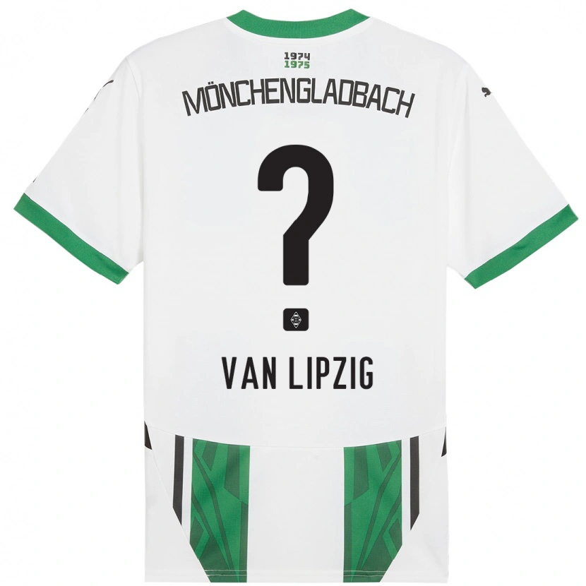 Danxen Herren Mika Van Lipzig #0 Weiß Grün Heimtrikot Trikot 2024/25 T-Shirt