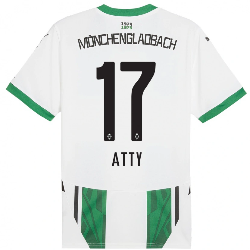 Danxen Herren Yassir Atty #17 Weiß Grün Heimtrikot Trikot 2024/25 T-Shirt