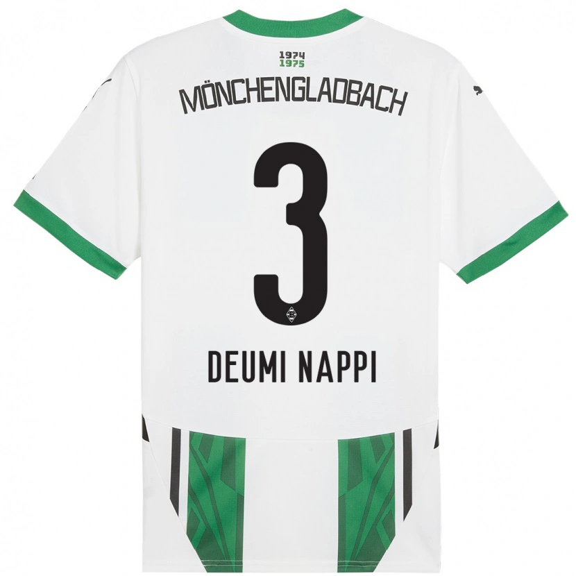 Danxen Herren Dimitrie Deumi Nappi #3 Weiß Grün Heimtrikot Trikot 2024/25 T-Shirt