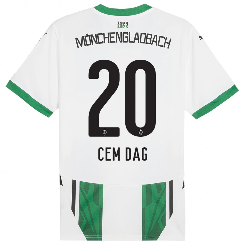 Danxen Herren Cem Dag #20 Weiß Grün Heimtrikot Trikot 2024/25 T-Shirt