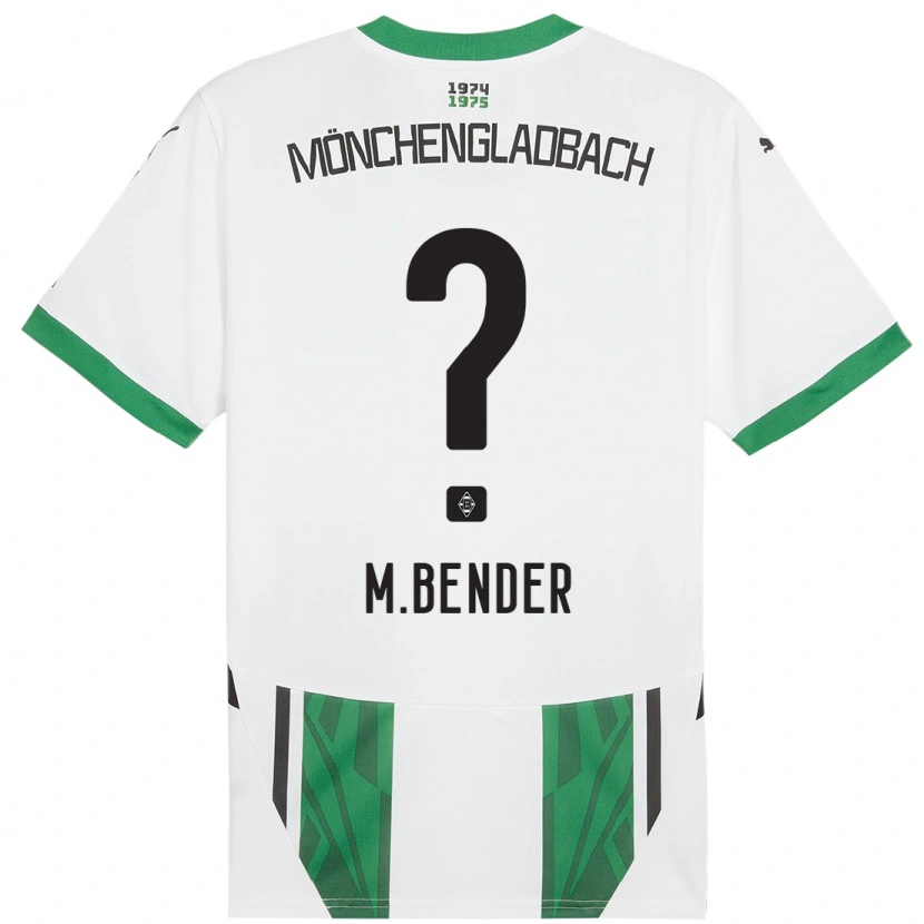 Danxen Herren Maurice Bender #0 Weiß Grün Heimtrikot Trikot 2024/25 T-Shirt